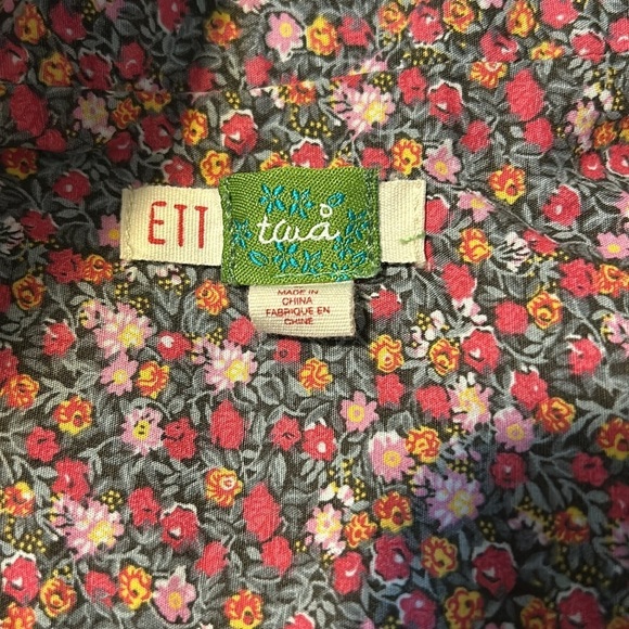 Anthropologie Ett Twa Floral Fitted Blazer Two Button 2 - Picture 8 of 8